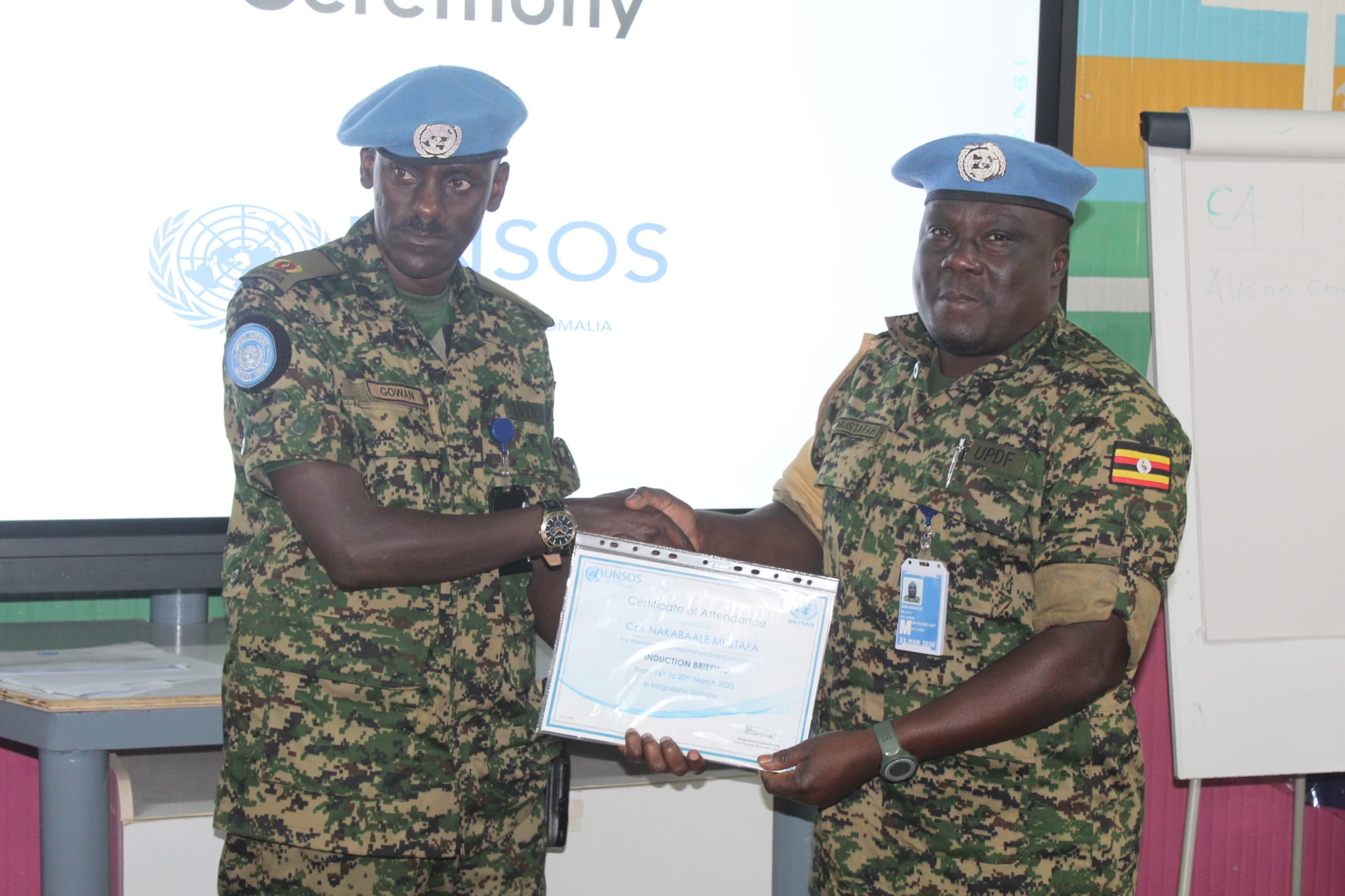 UPDF Troops in Somalia Complete Security and Induction Training