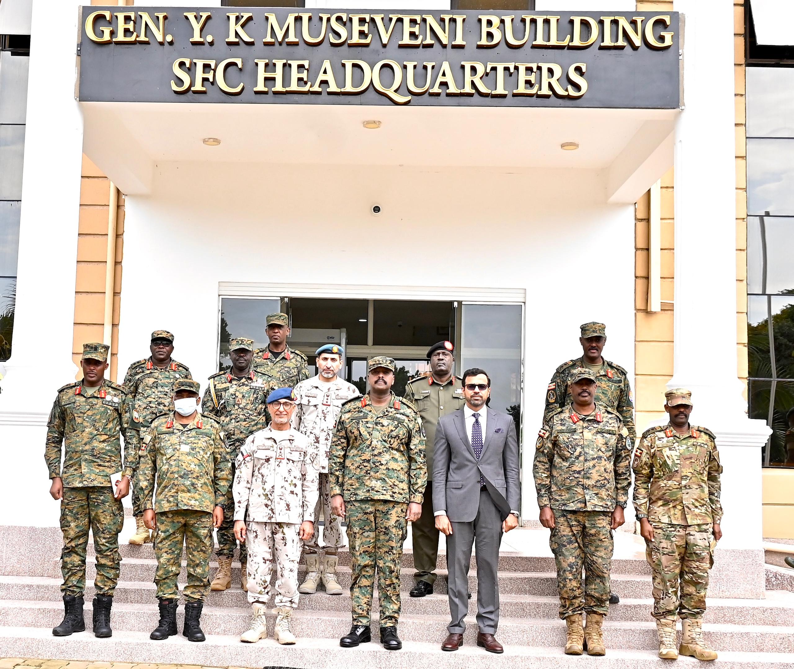 Gen Kainerugaba with UAE counterpart