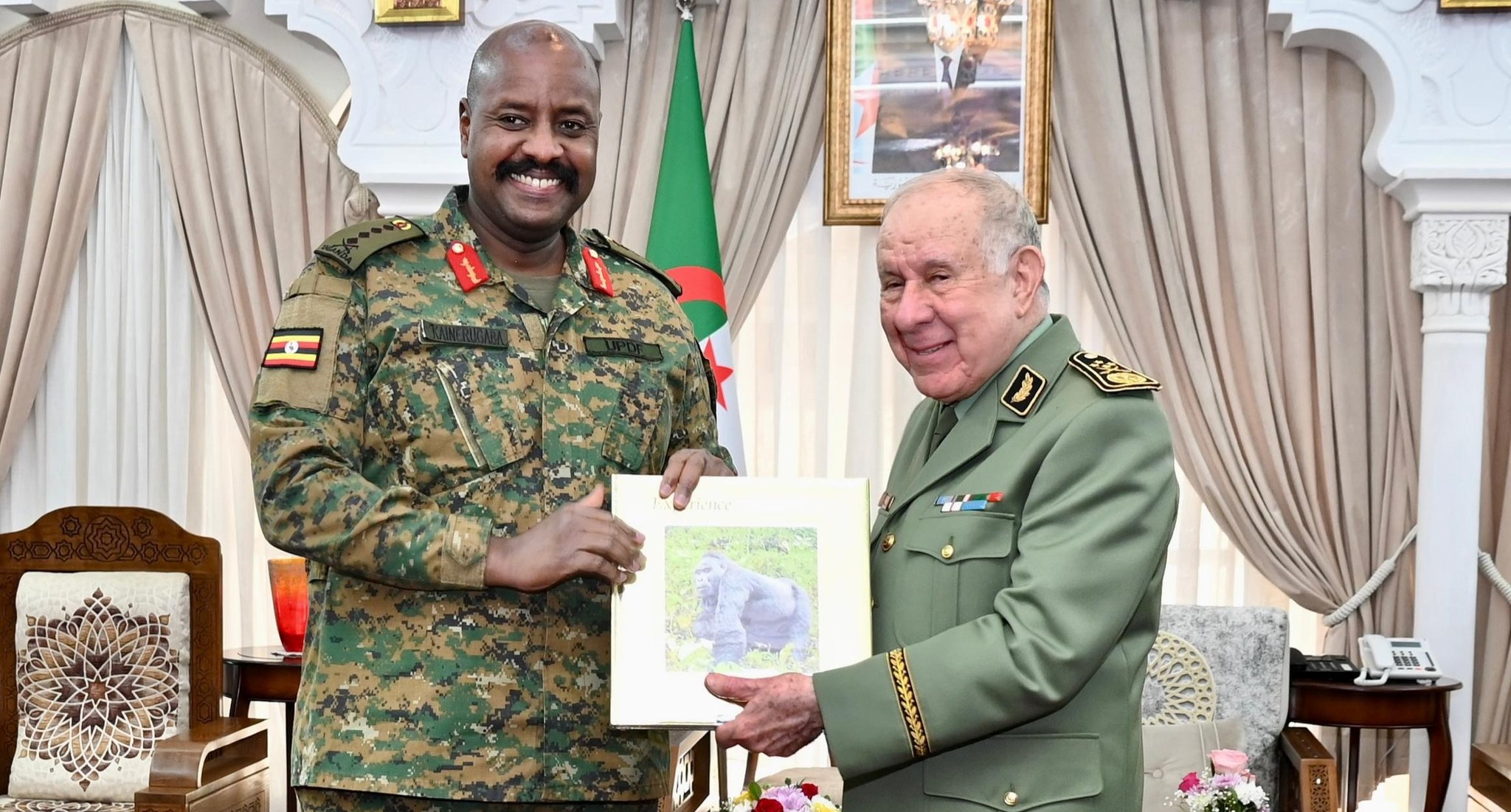 Algerian Military Chief Hosts Gen Kainerugaba to Luncheon 