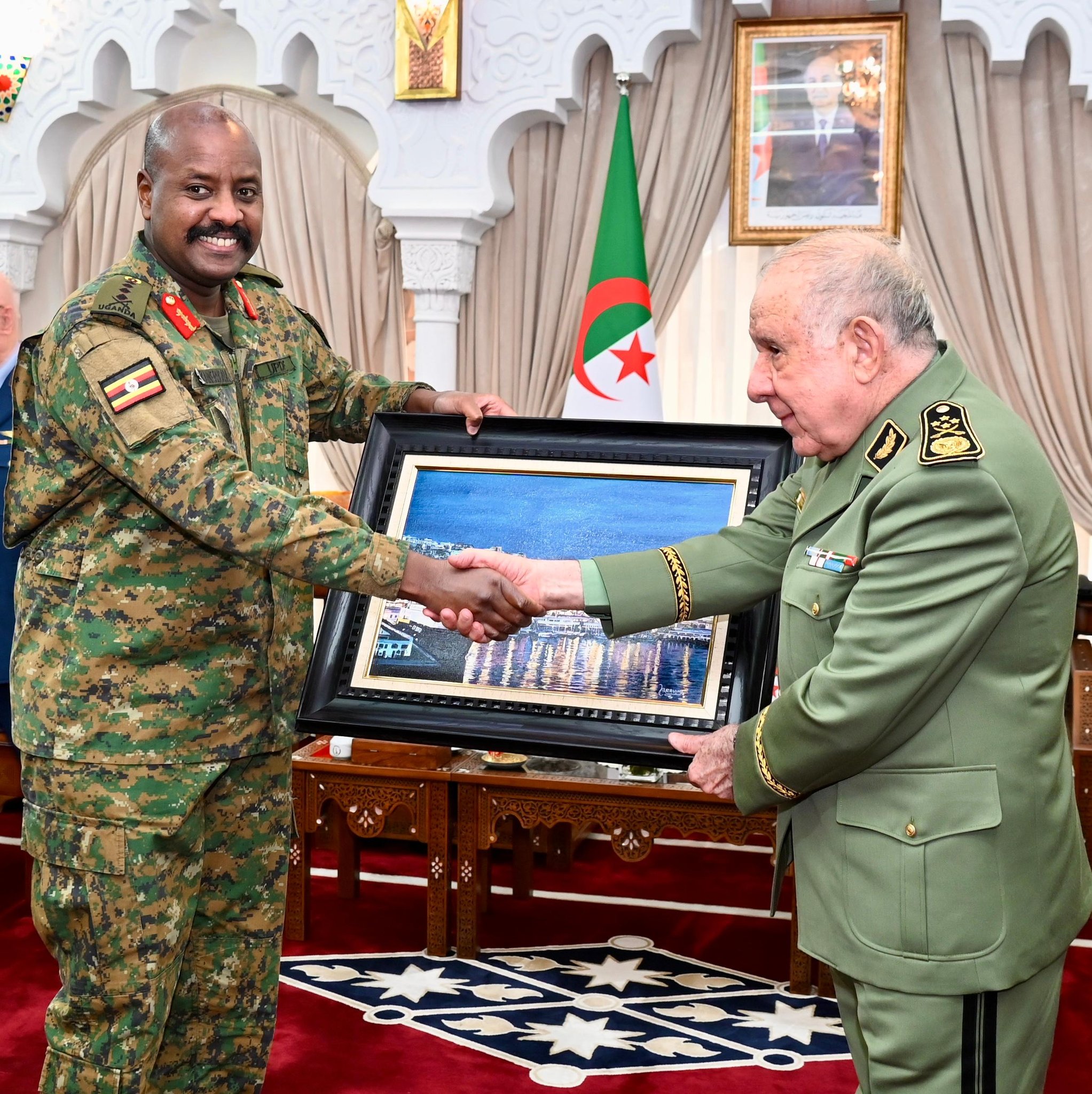 Algerian Military Chief Hosts Gen Kainerugaba to Luncheon 