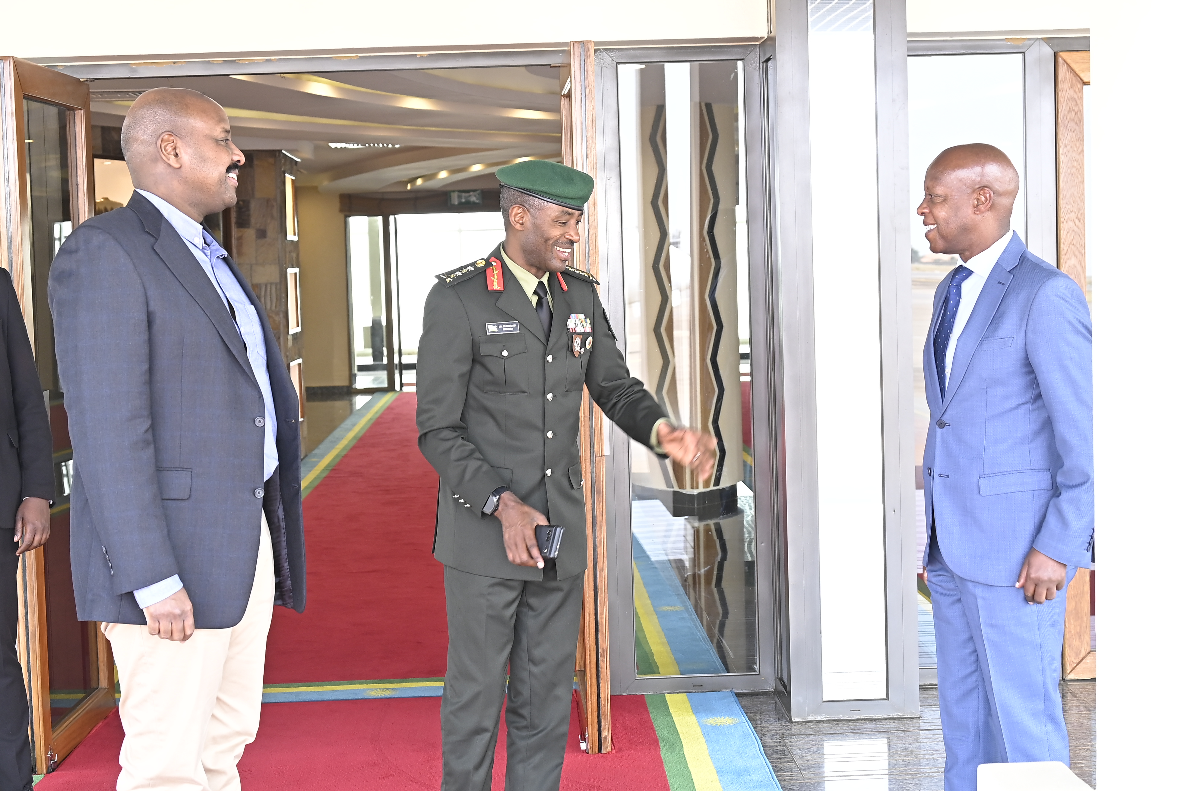 Gen Kainerugaba Returns from Kigali After Meeting President Kagame