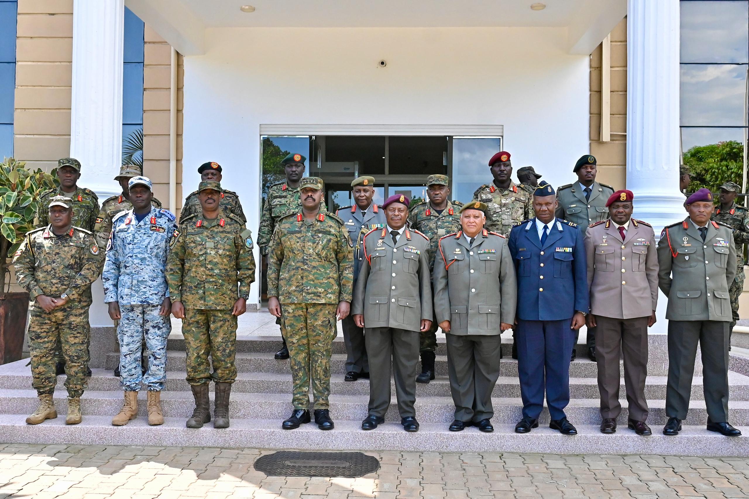 Gen Kainerugaba Discusses Military Cooperation with South African Counterpart