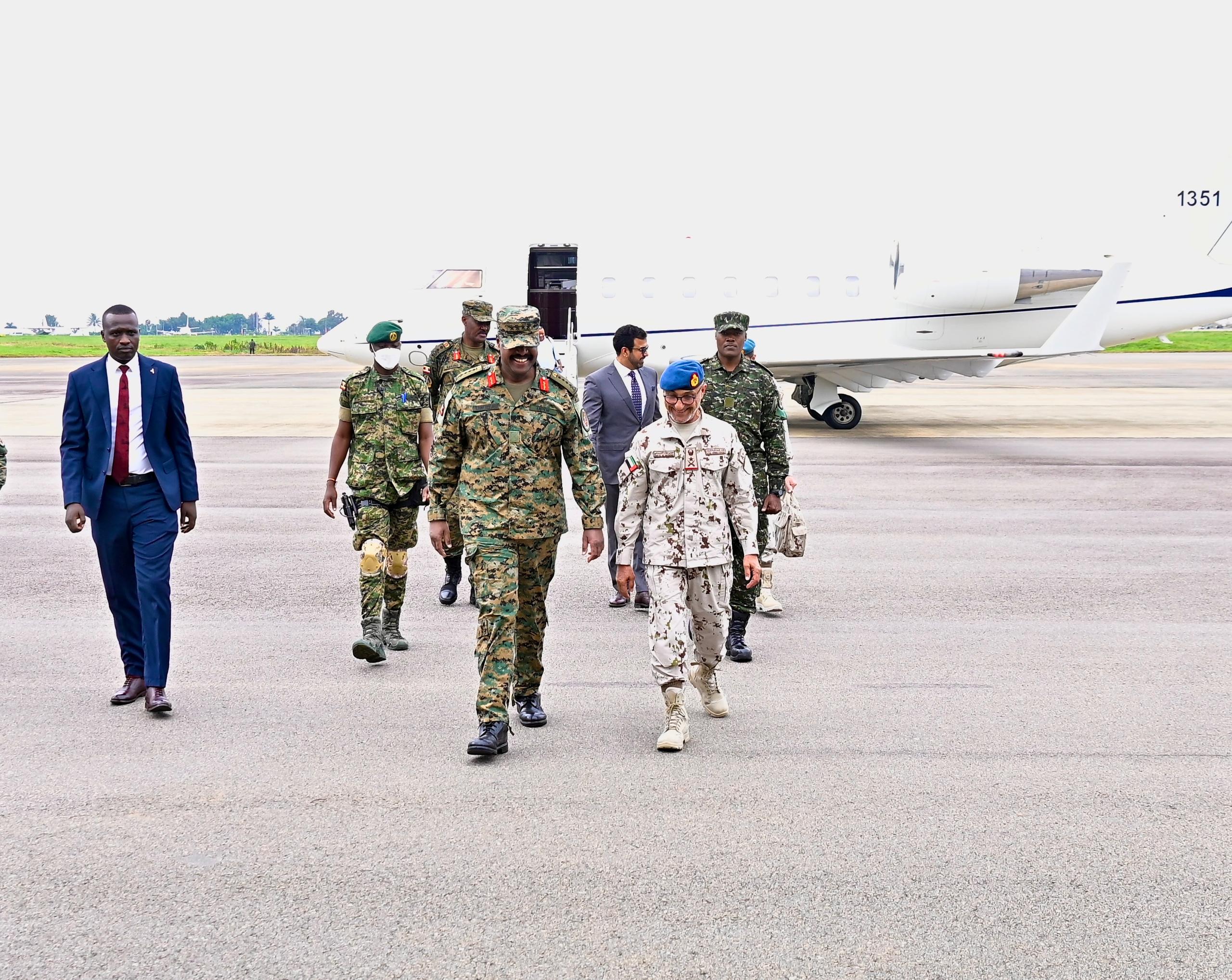 Gen Kainerugaba with UAE counterpart