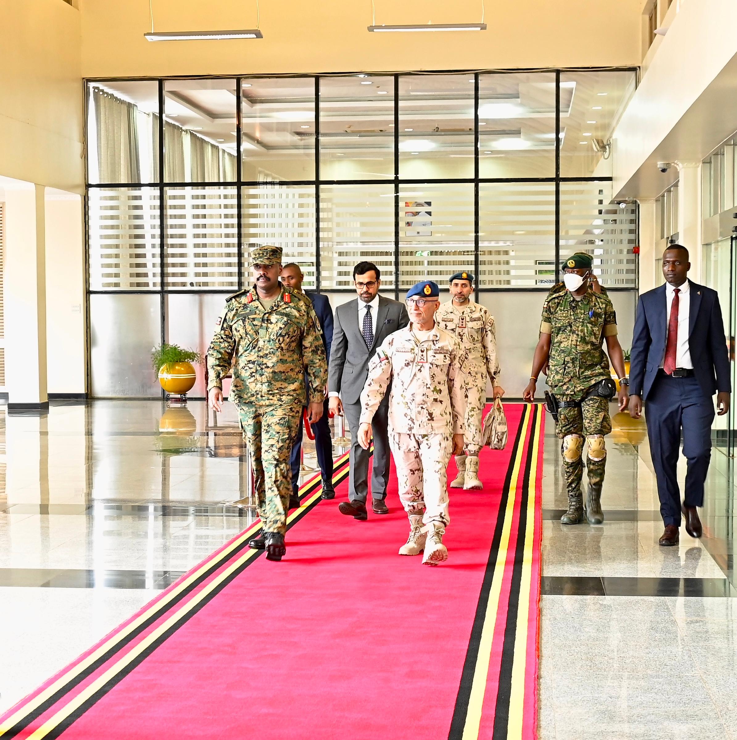 Gen Kainerugaba with UAE counterpart