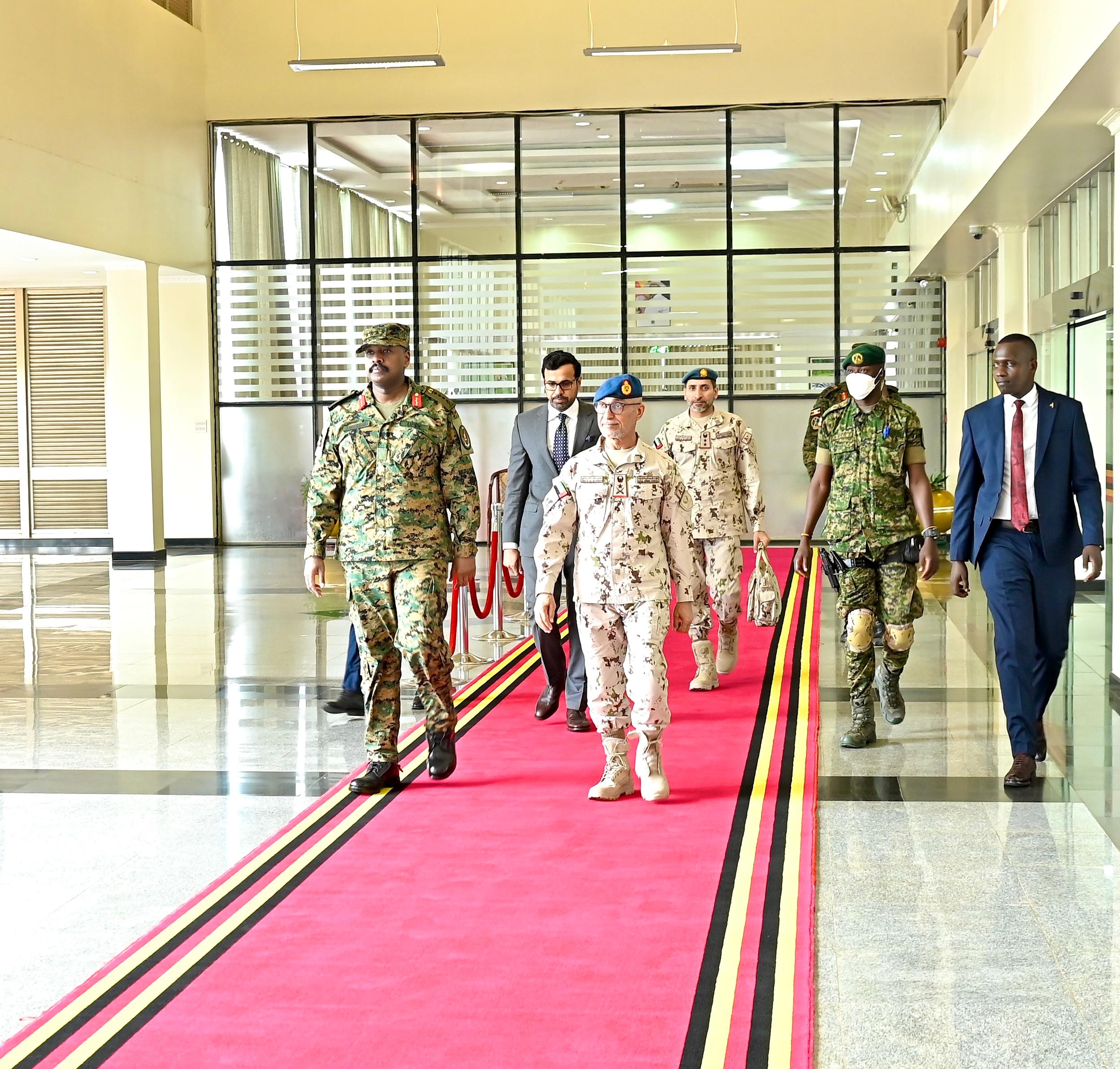 Gen Kainerugaba with UAE counterpart