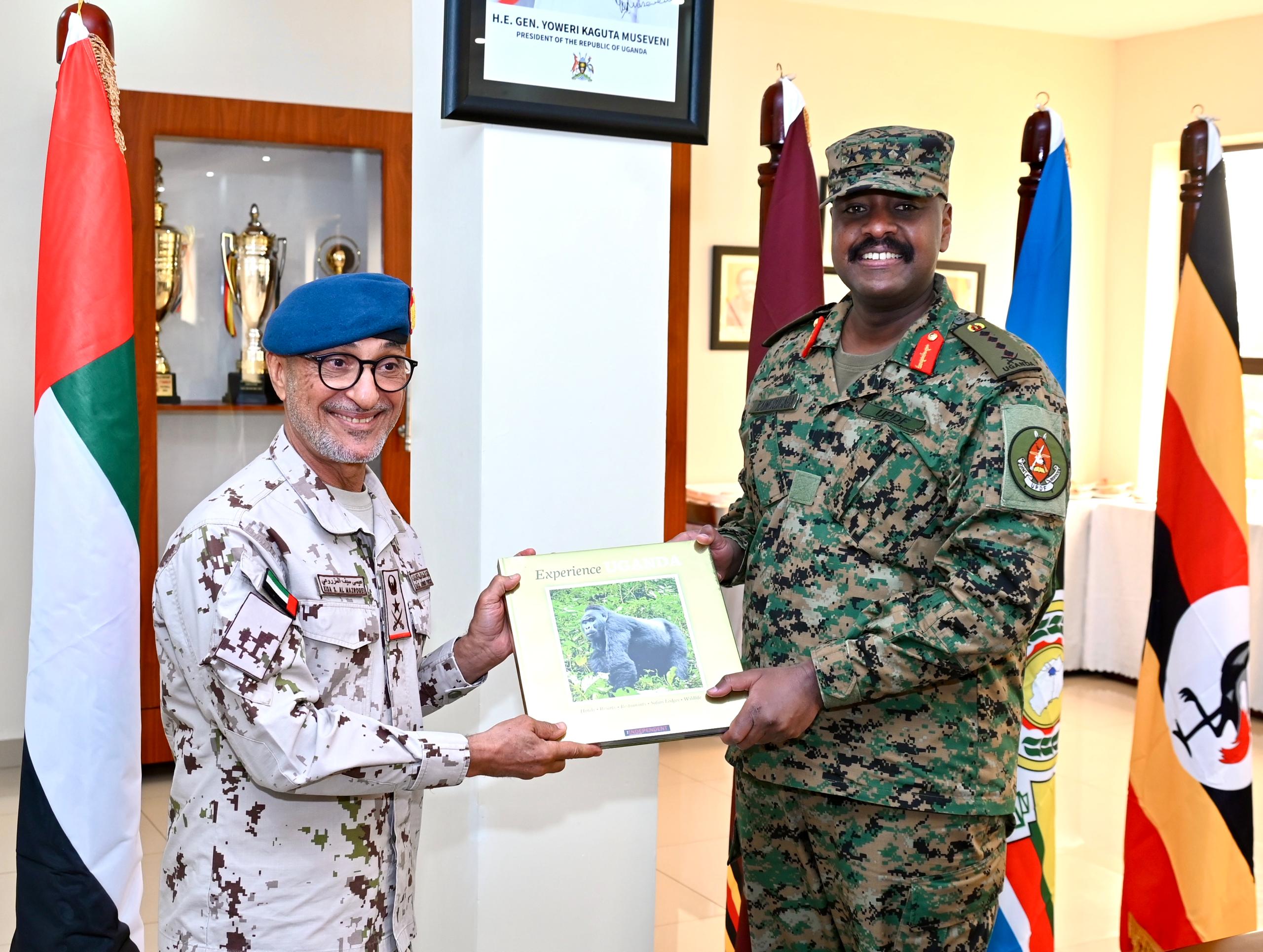 Gen Kainerugaba with UAE counterpart