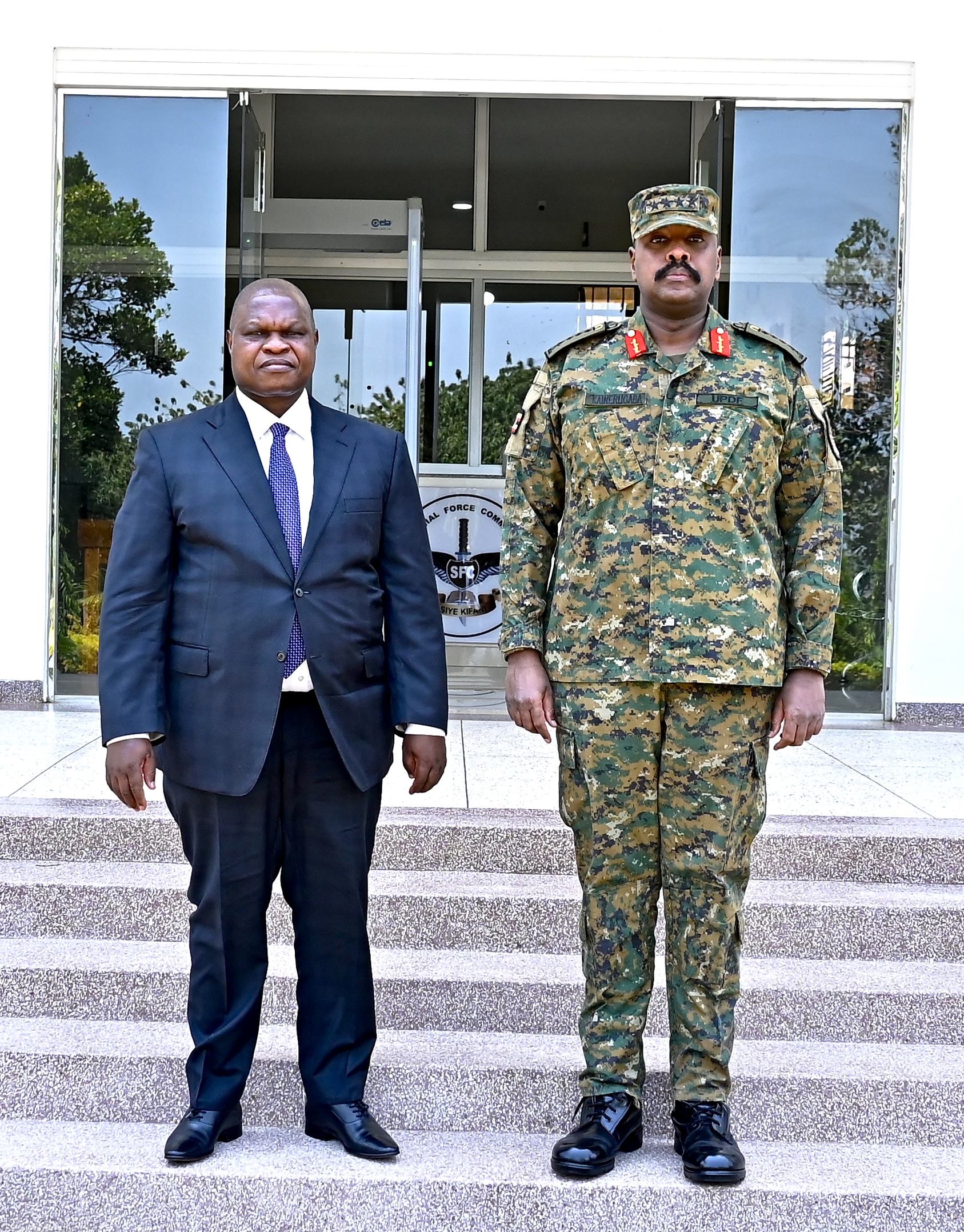 Gen Kainerugaba meets Kenyan envoy