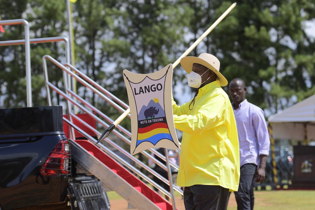 President Museveni in Amolatar district,