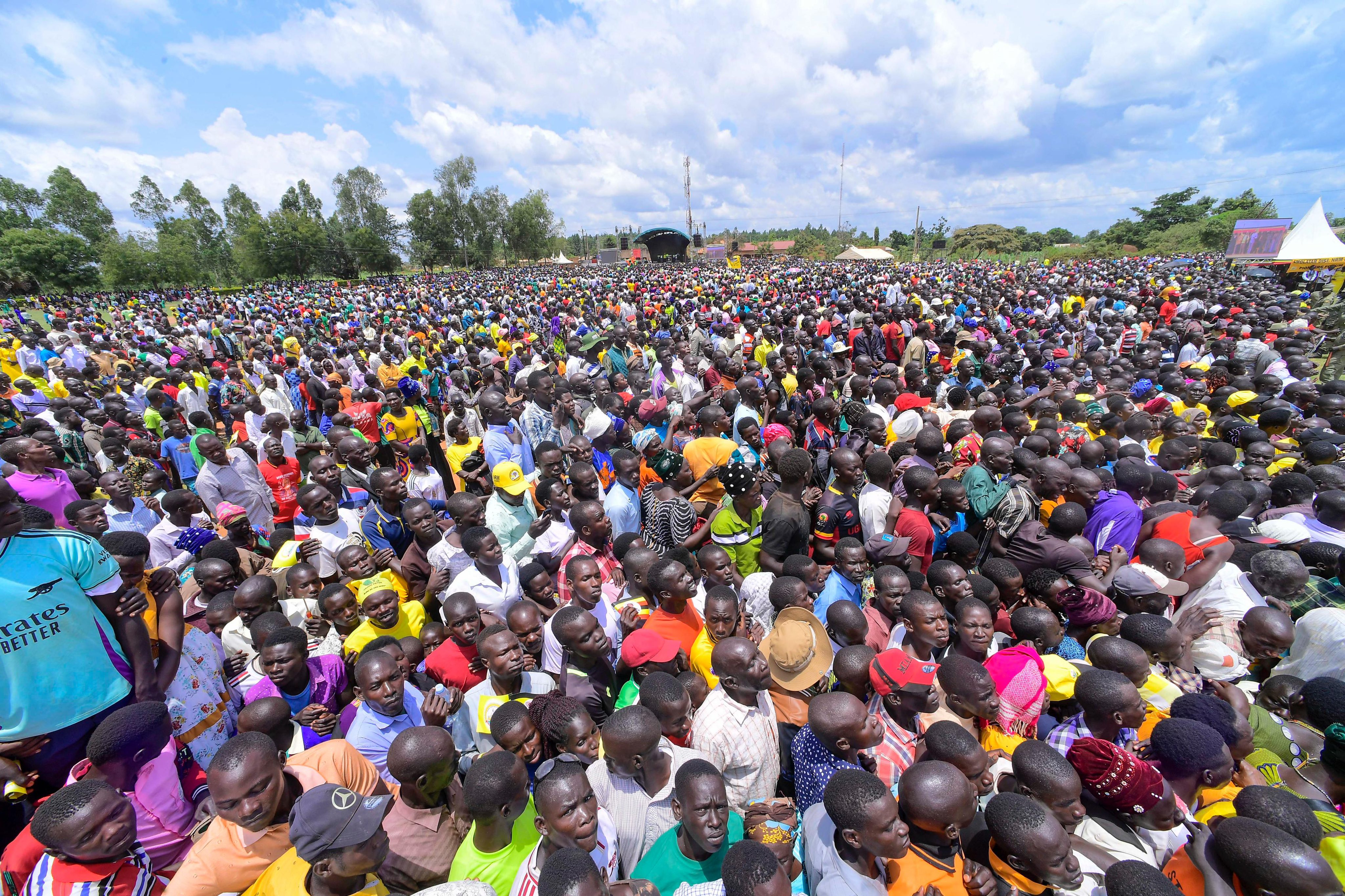 President Museveni in Amolatar district