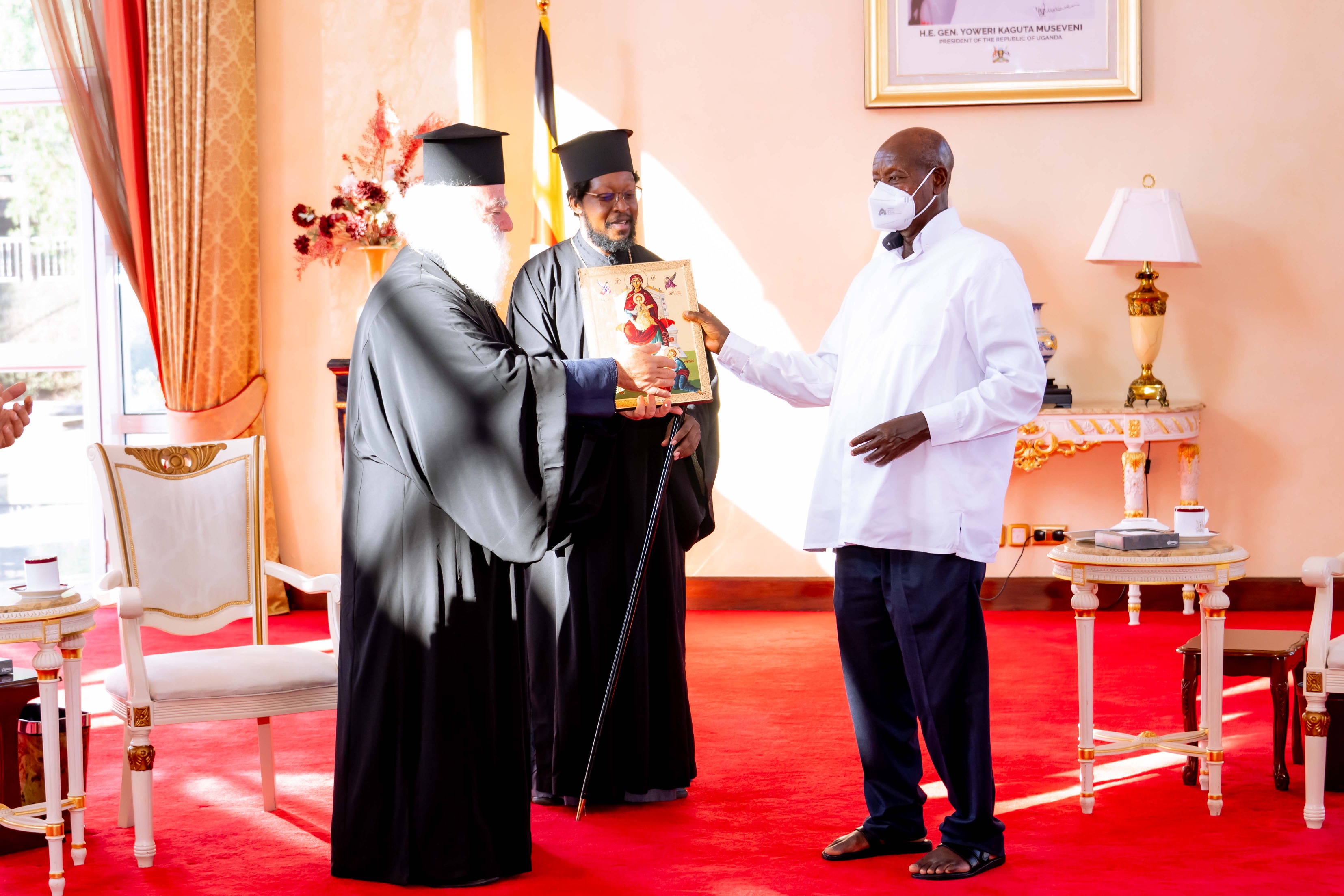Museveni, Pope Theodore II Discuss Religious Unity and Peace