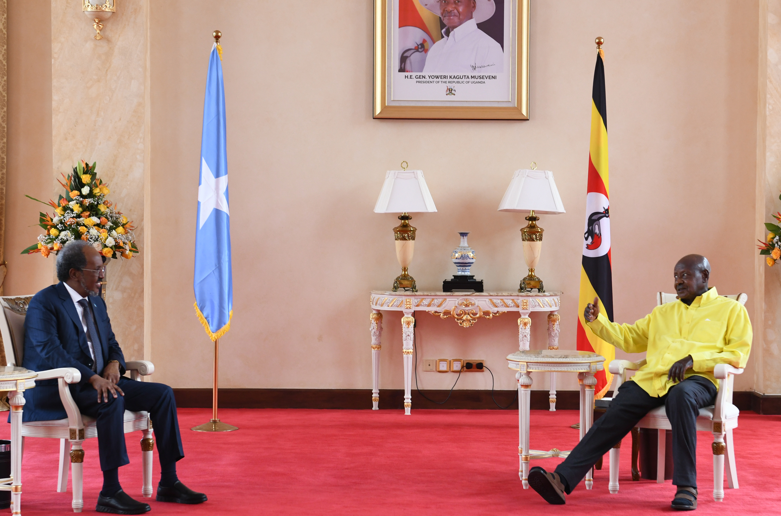 Museveni, Somali President Mohamud Strengthen Bilateral Ties