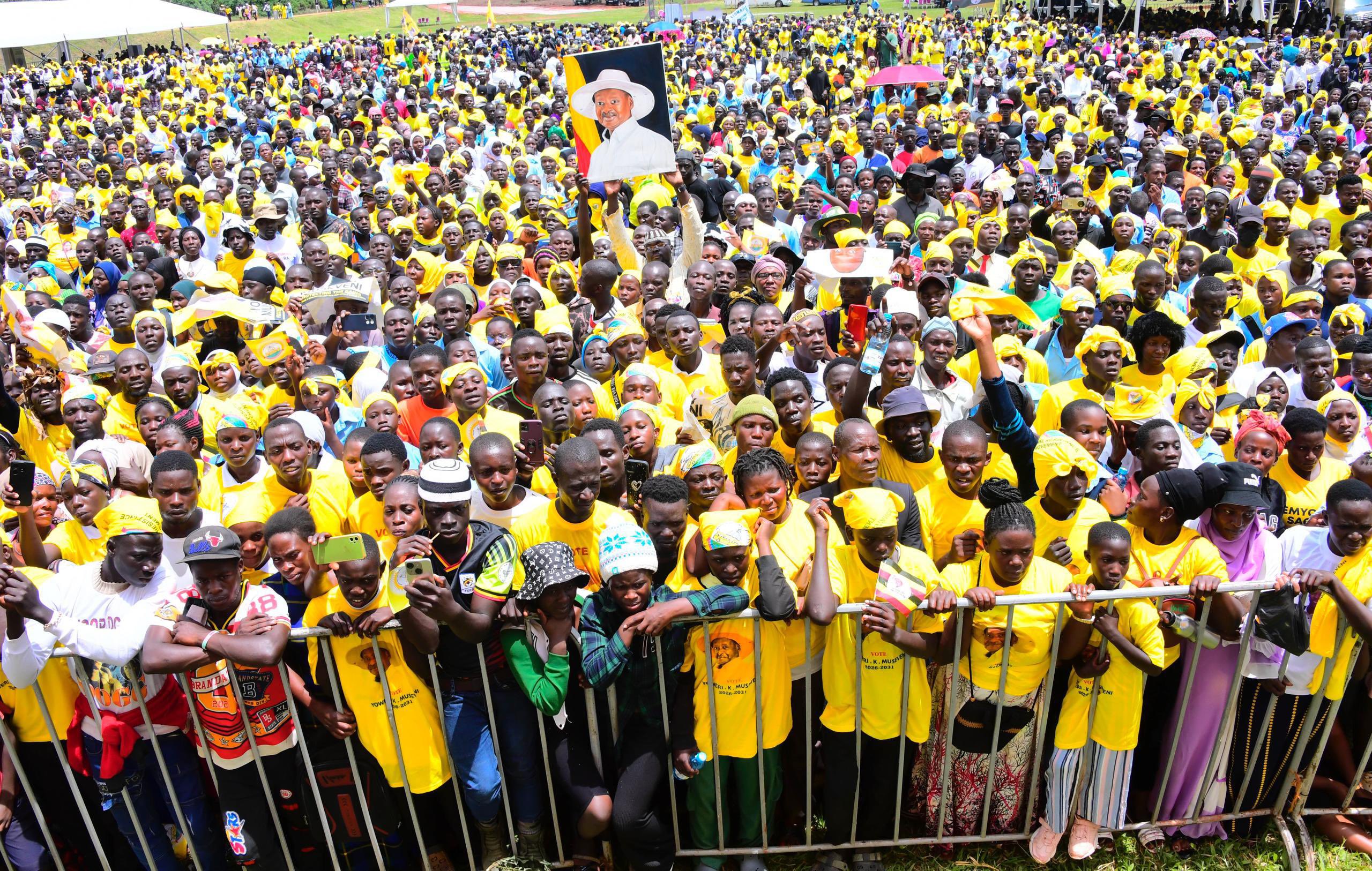 Museveni Opens Campaigns in Luweero, Vows to Uplift Ugandans into Money Economy