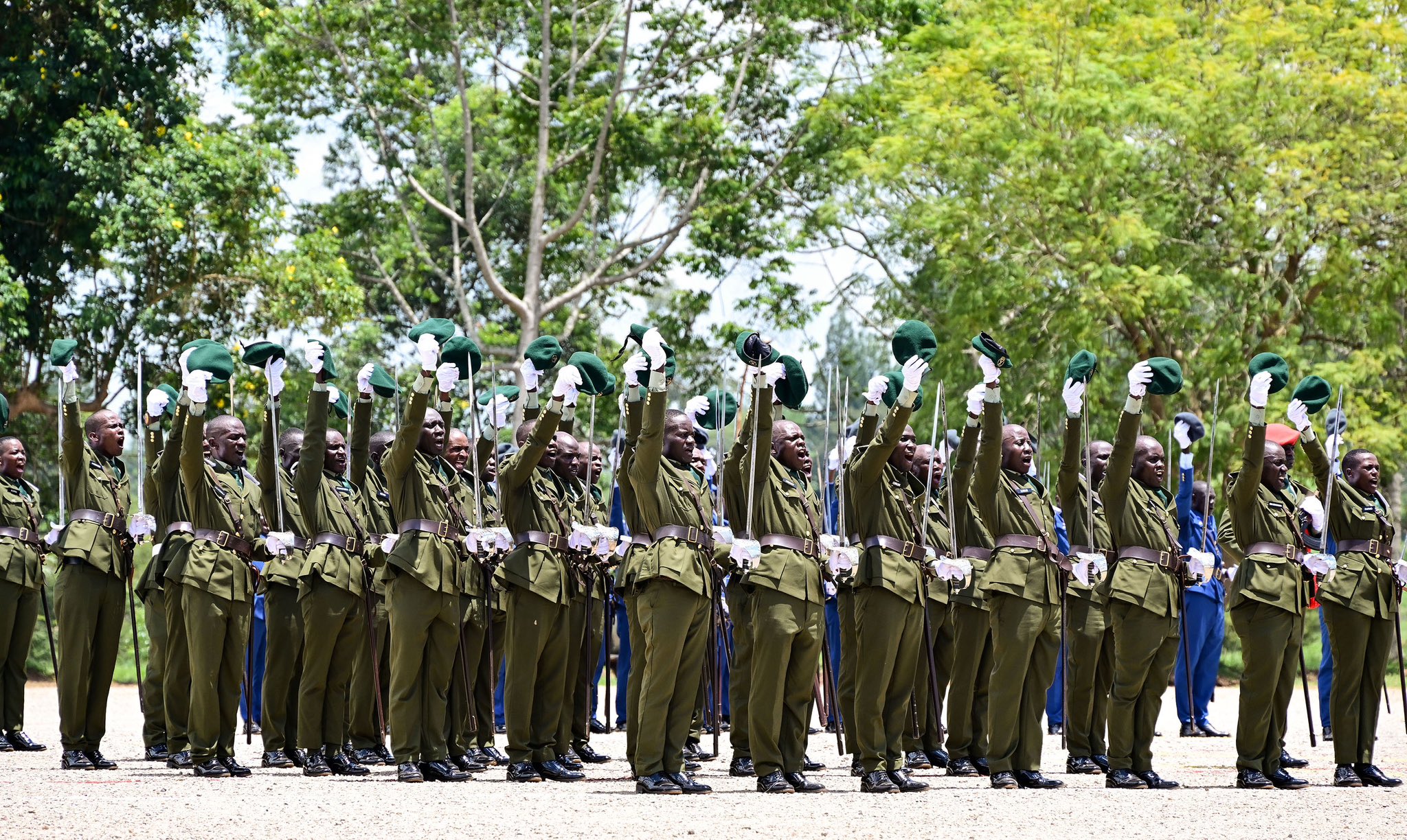 President Museveni Commissions 203 Officer Cadets at Uganda Military Academy in Kabamba