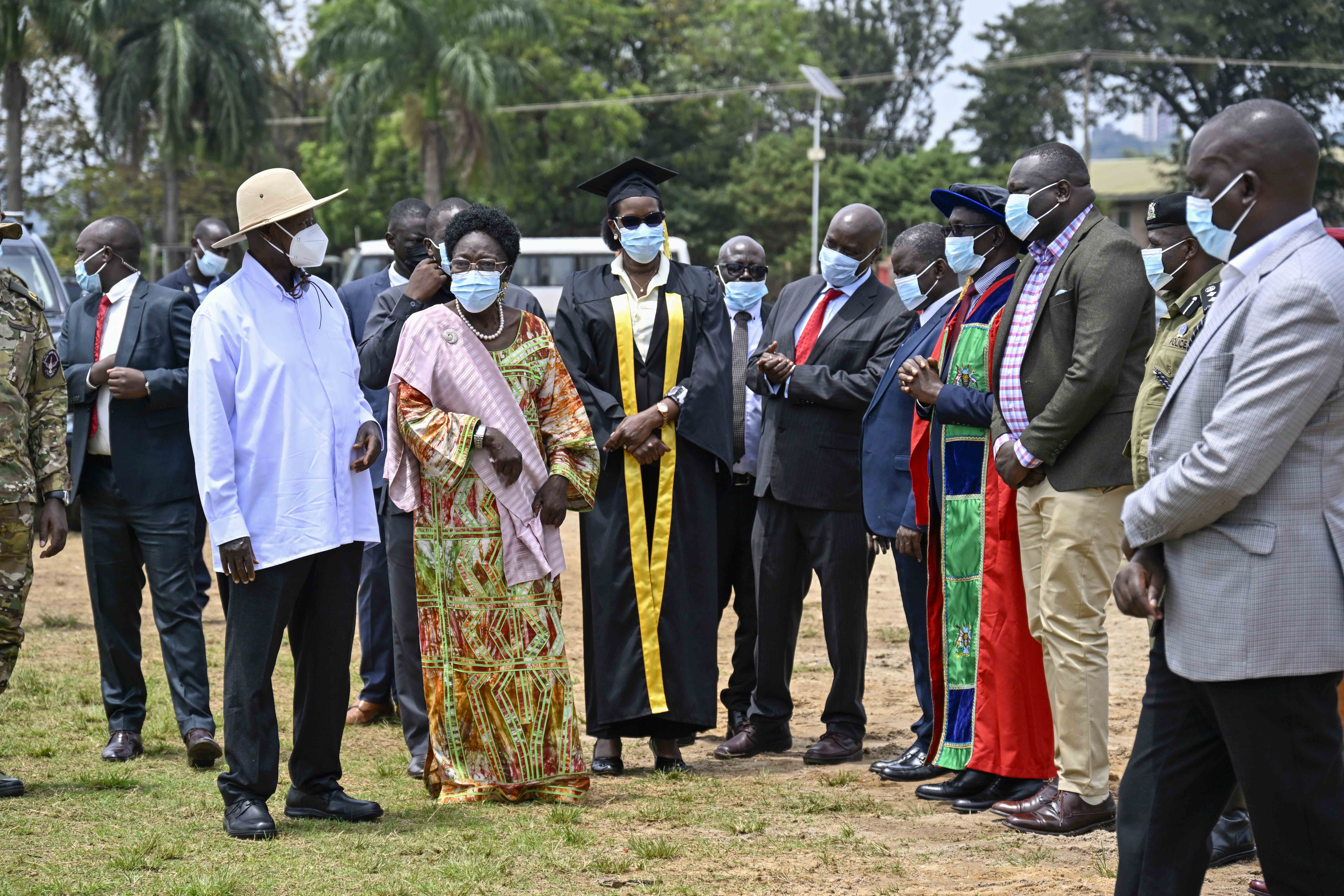 President Yoweri Kaguta Museveni making his remarks during the 1st Graduation of Kiswahili Cadres 2023-2024 at Kyambogo University on the 24th October 2024. 