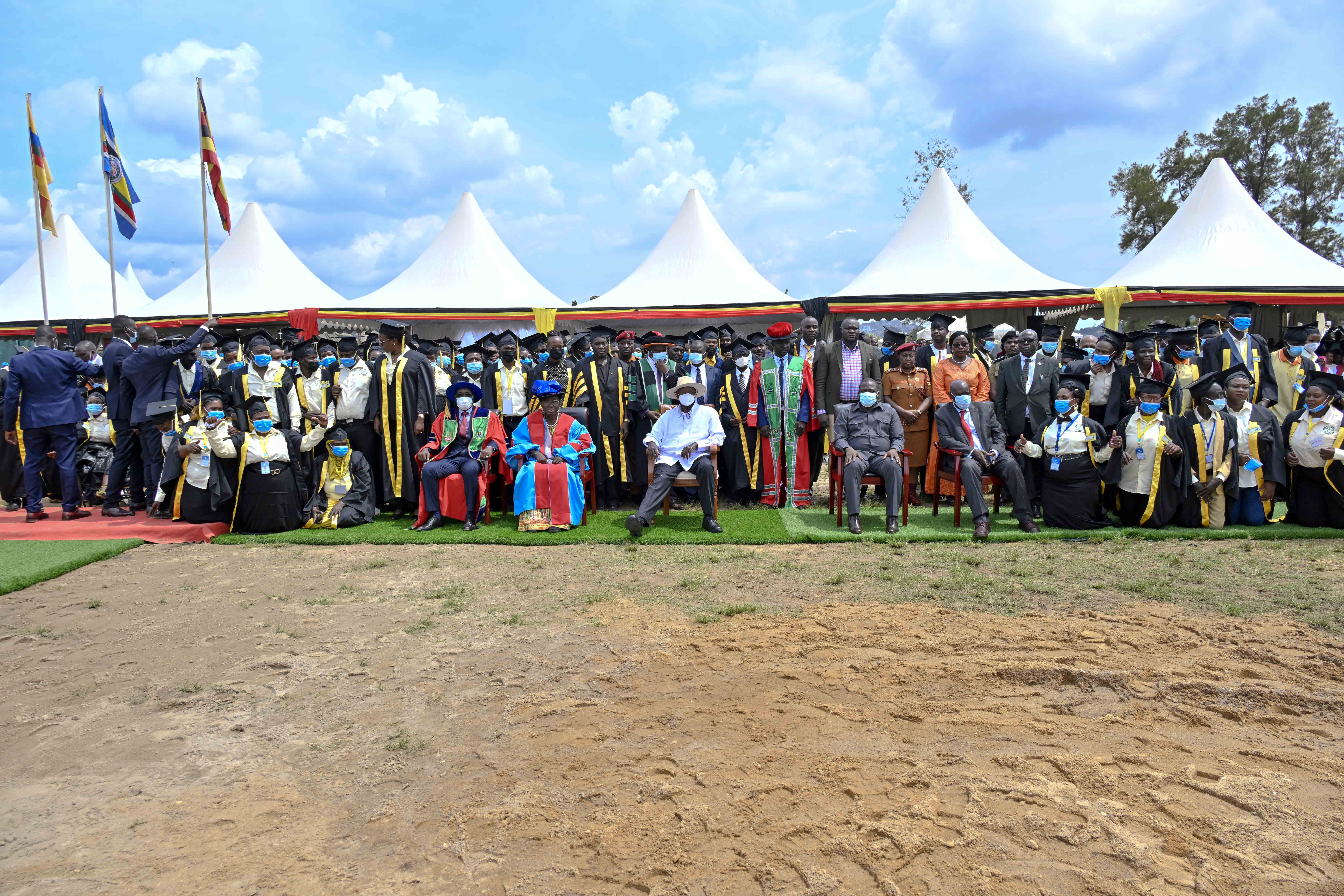 President Yoweri Kaguta Museveni making his remarks during the 1st Graduation of Kiswahili Cadres 2023-2024 at Kyambogo University on the 24th October 2024. 