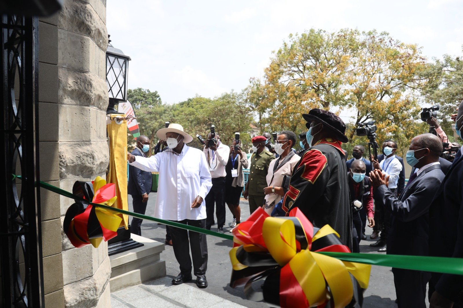  Re-opening of the Makerere University, Main building, better known as the "The Ivory Tower."
