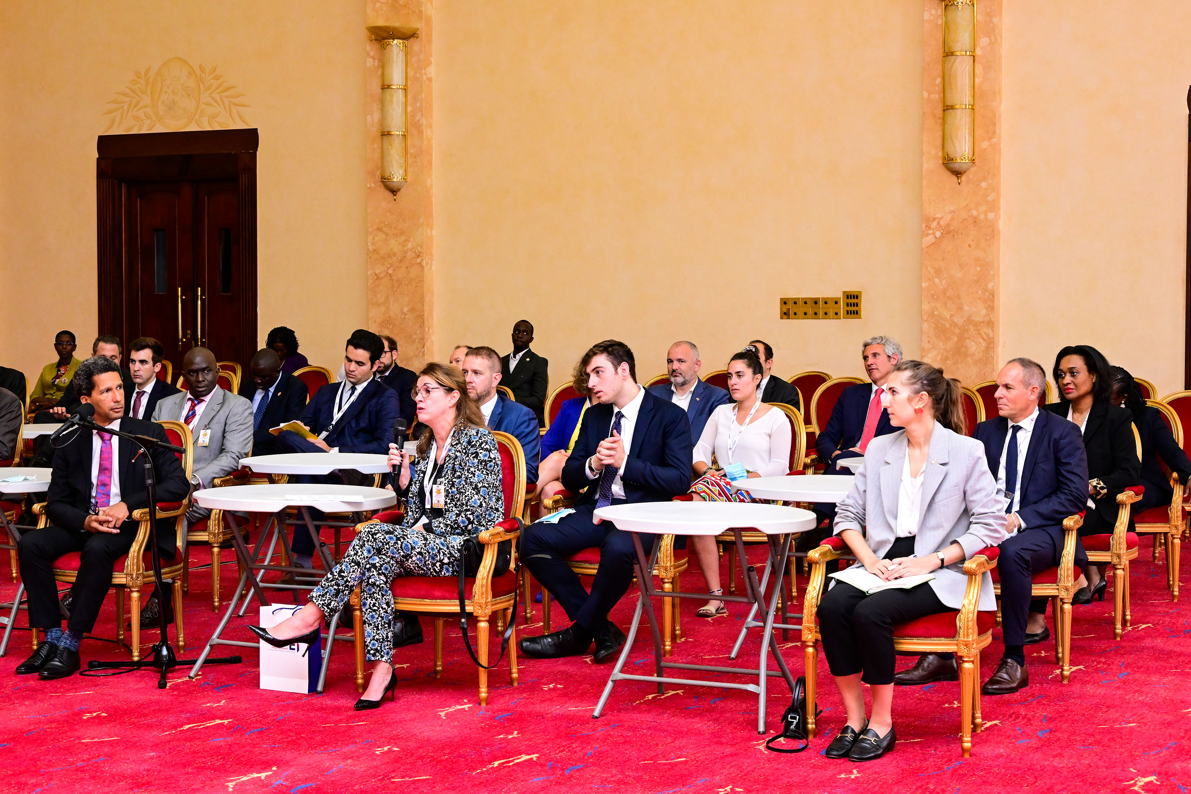 President Museveni chats with a delegation of French investors after a meeting at State House Entebbe on Tuesday. Also in the photo are Finance Minister Matia Kasaija and the French Ambassador to Uganda.