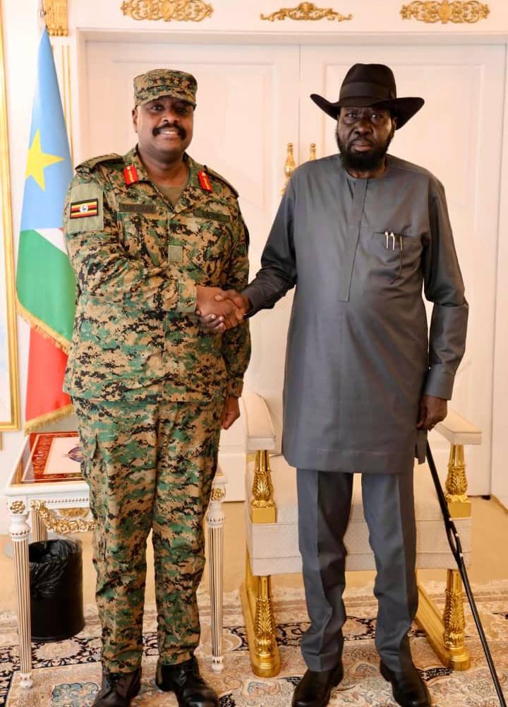 Uganda’s Chief of Defence Forces, General Muhoozi Kainerugaba, held high-level discussions with South Sudanese President Salva Kiir at State House in Juba 