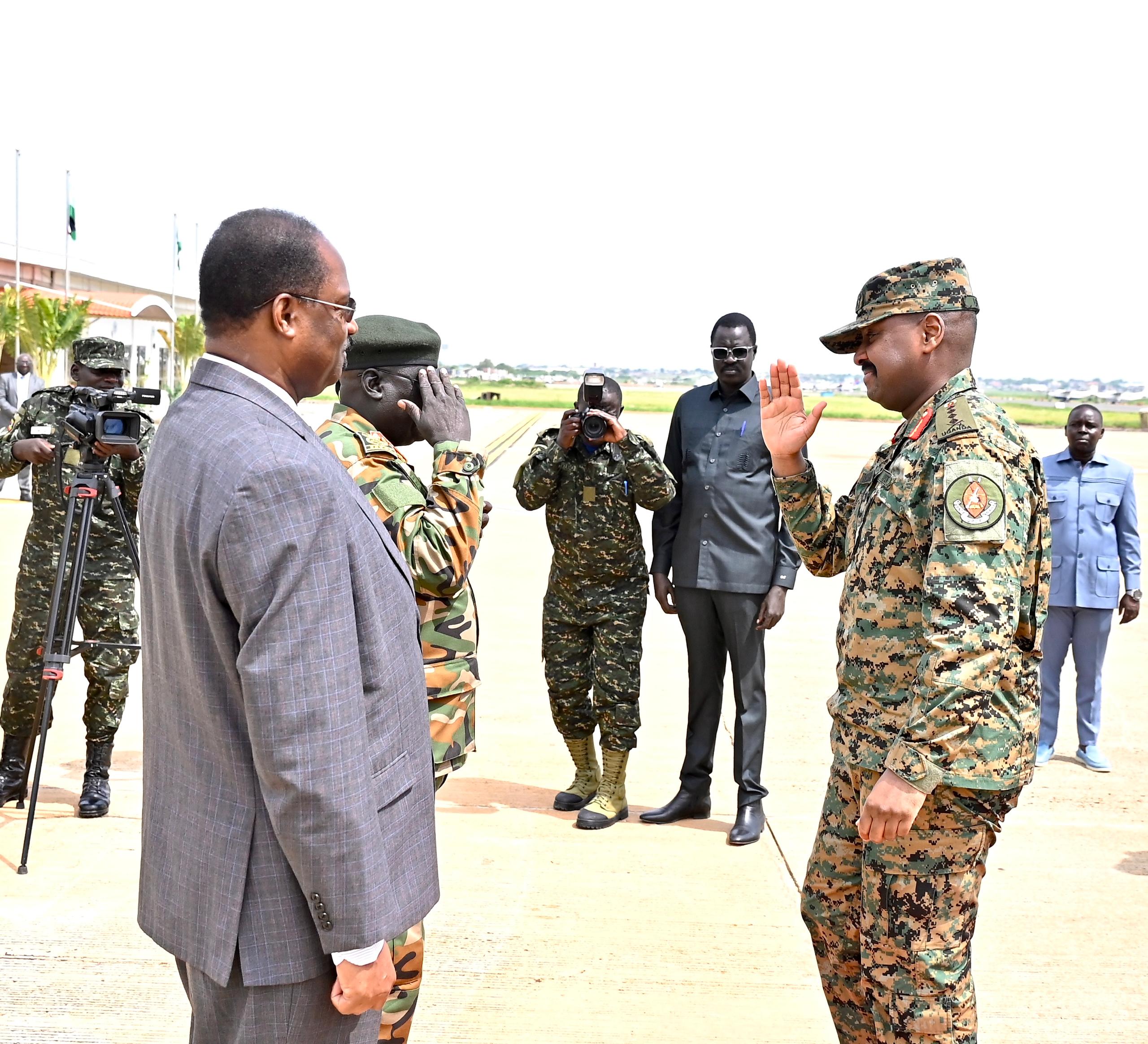 Uganda’s Chief of Defence Forces, General Muhoozi Kainerugaba, held high-level discussions with South Sudanese President Salva Kiir at State House in Juba 