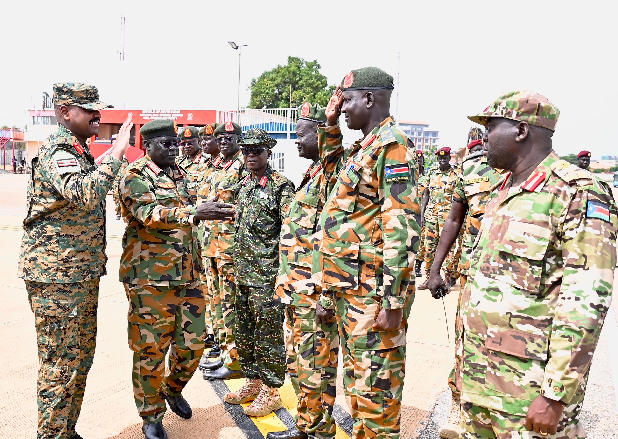 Gen Muhoozi Kainerugaba in Juba