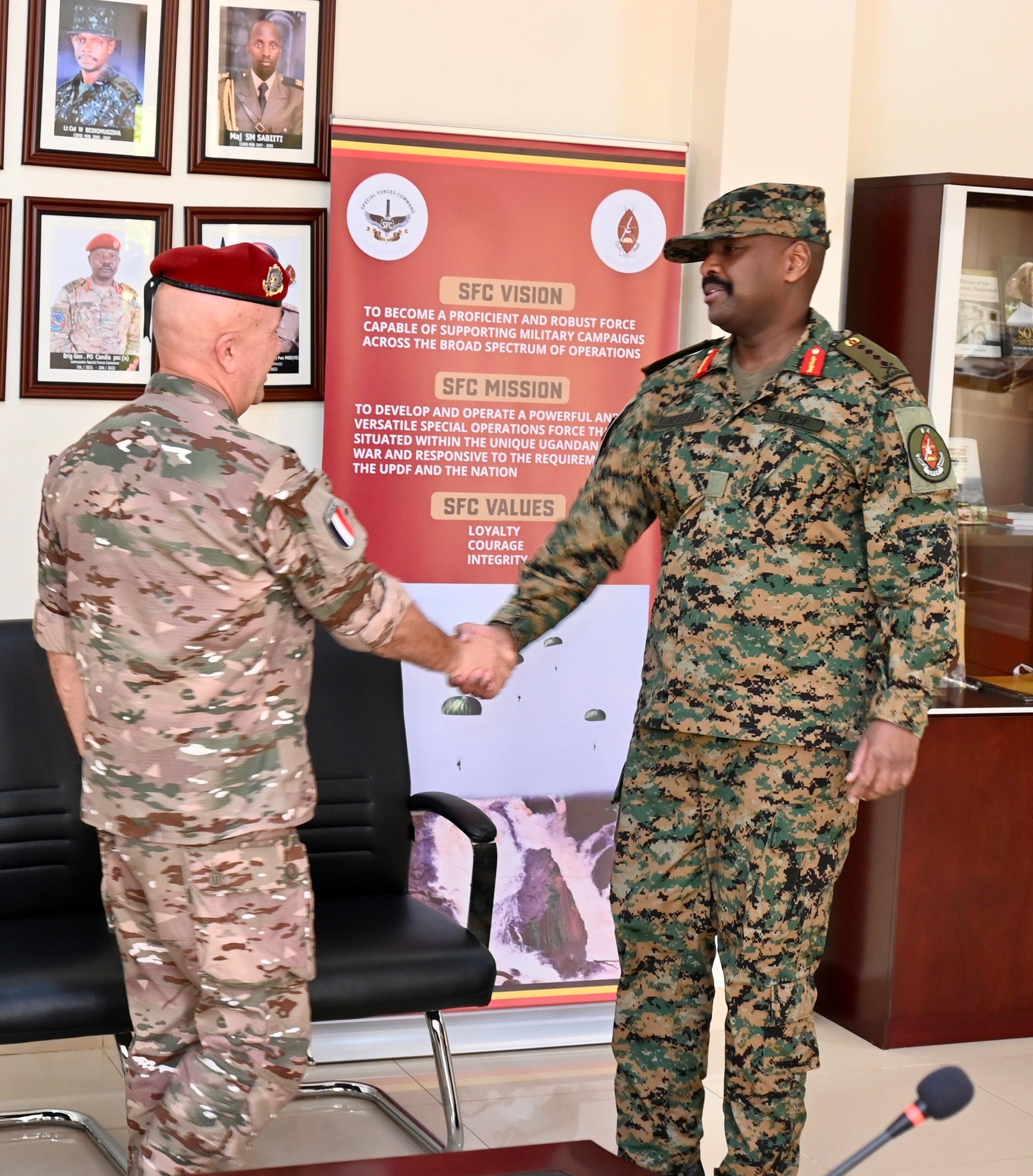 The introductory meeting was held at the Special Forces Command Headquarters in Entebbe. 
