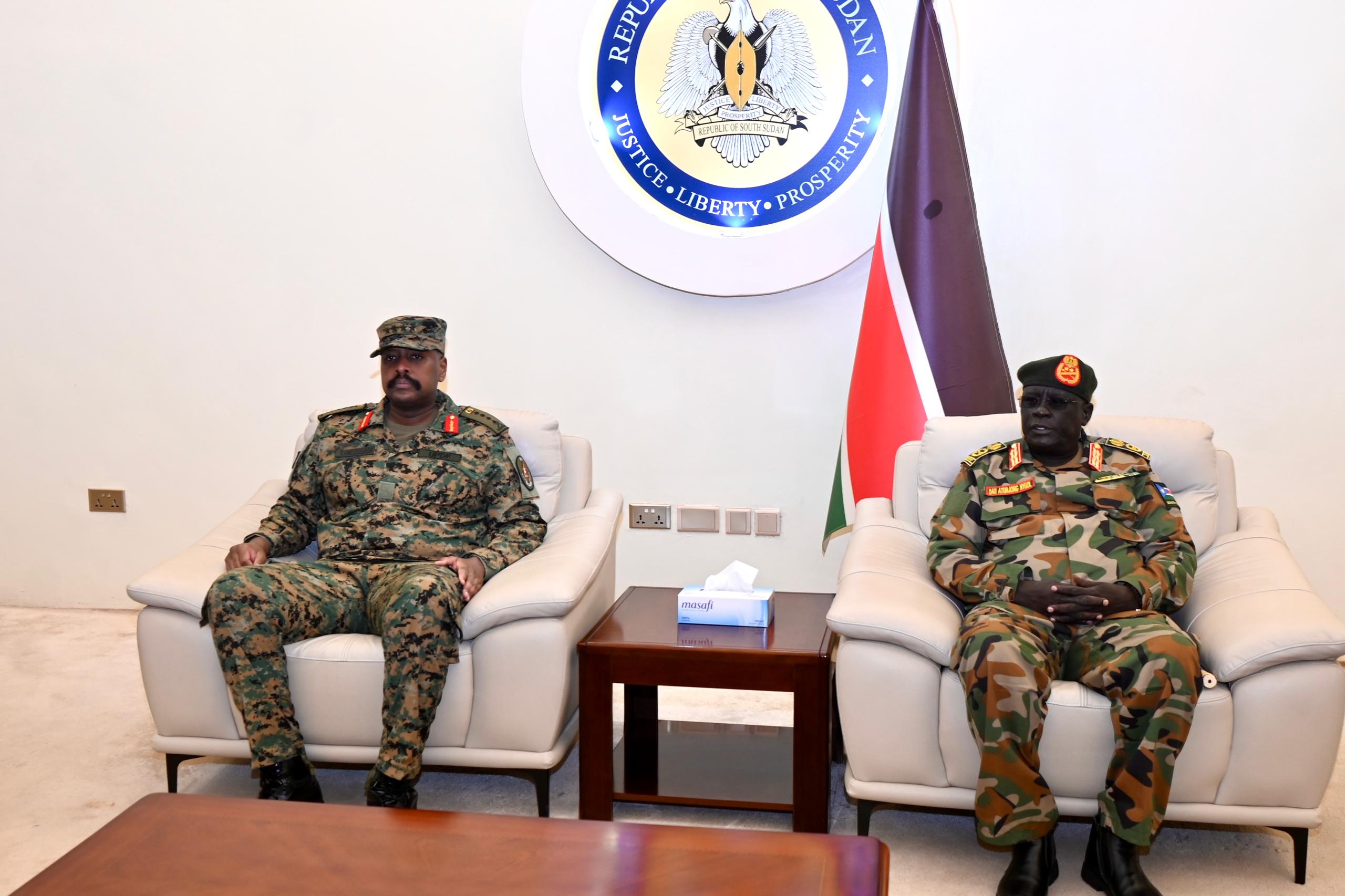 Gen Muhoozi Kainerugaba in Juba